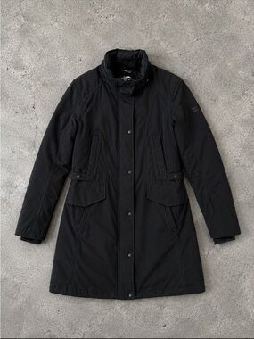 The North Face HyVent Down Insulated Long Jacket Women’s Large Black No Hood